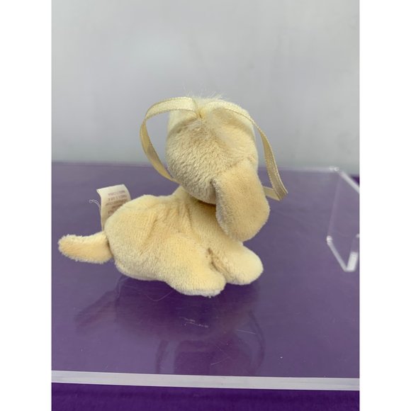 1999 Precious Moments Tender Tails Yellow Puppy Ornament Pellets 3" - Picture 4 of 9